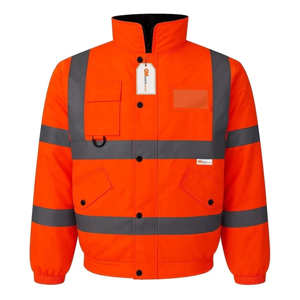 Hi Vis Reflective Bomber Jacket Waterproof