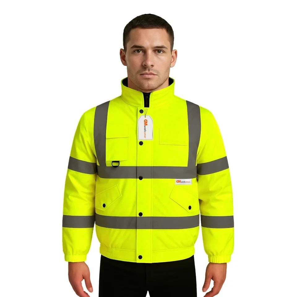 Hi Vis Reflective Bomber Jacket Waterproof