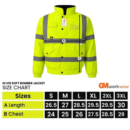 Hi Vis Reflective Bomber Jacket Waterproof