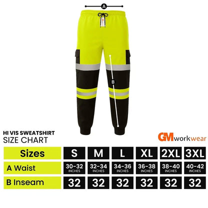Hi Vis Jogging Bottoms Safety Work Joggers