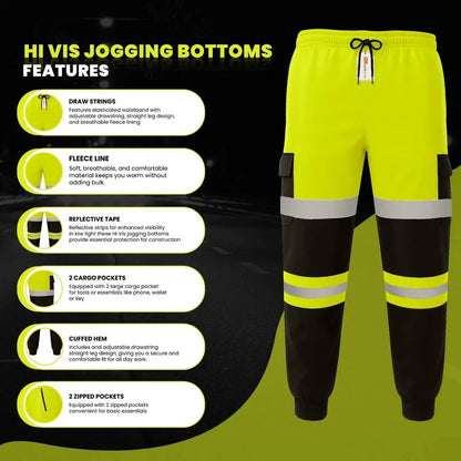 Hi Vis Jogging Bottoms Safety Work Joggers
