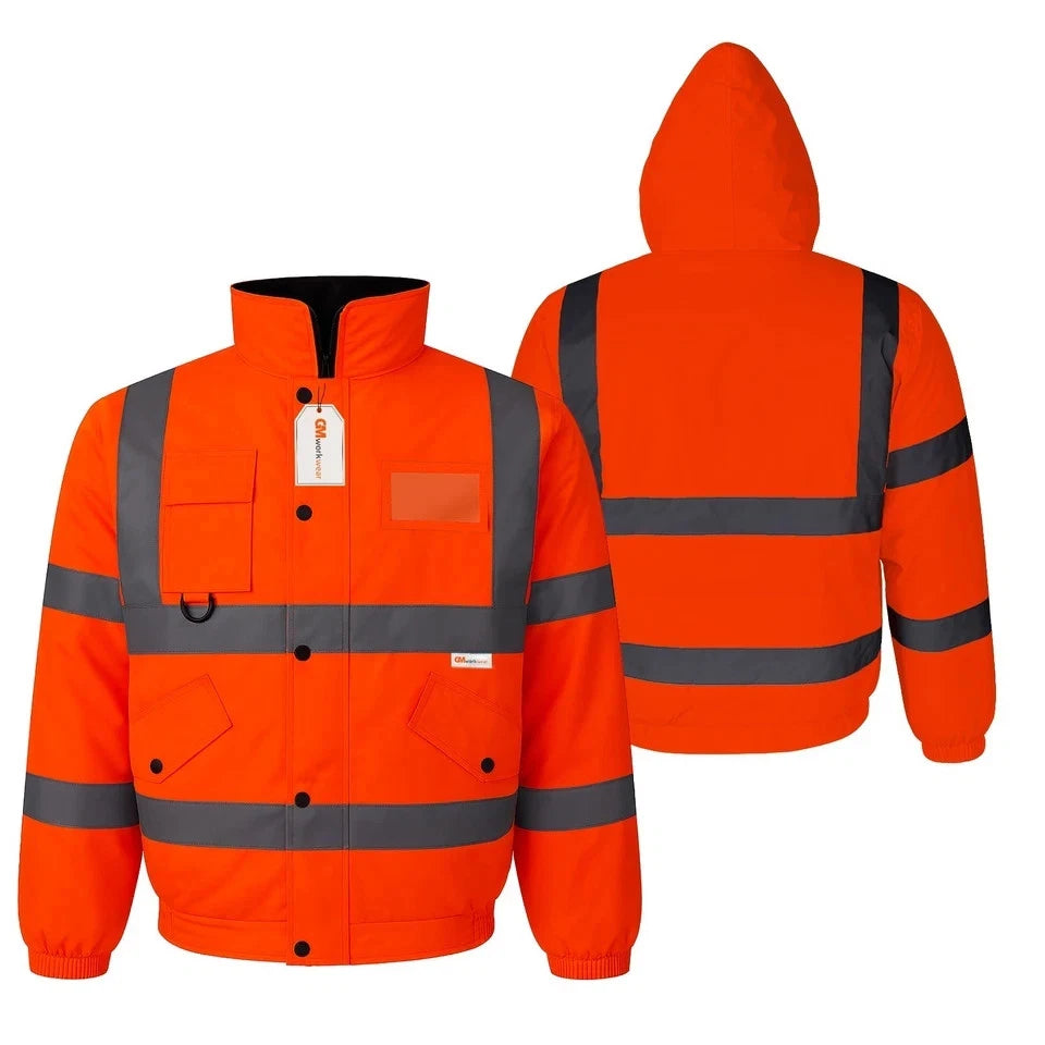 Hi Vis Reflective Bomber Jacket Waterproof
