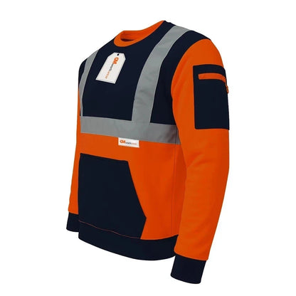Hi Vis Reflective Sweatshirt 1 Stripe 2 Stripe