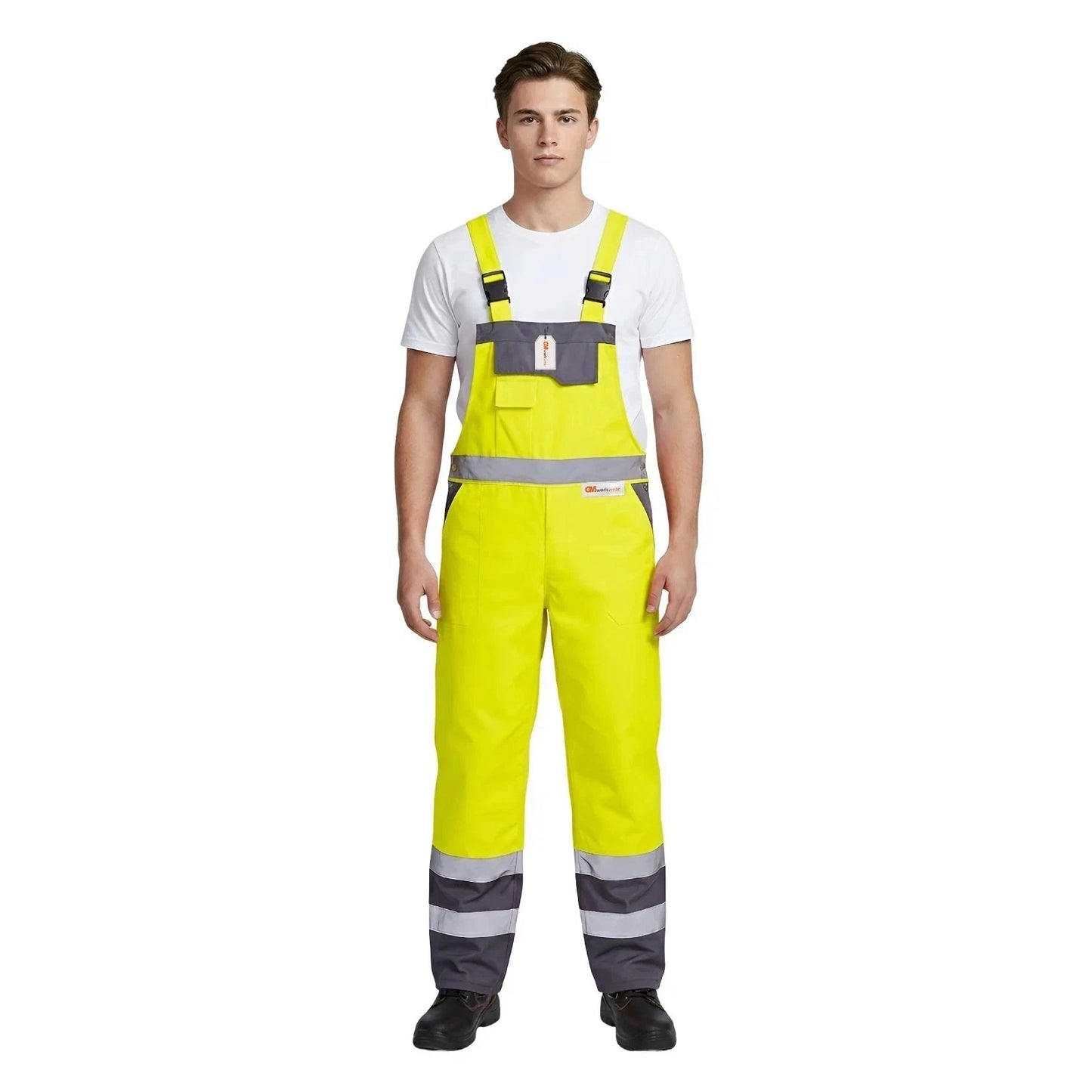 Hi Vis Reflective  Bib and Brace Waterproof Dungarees