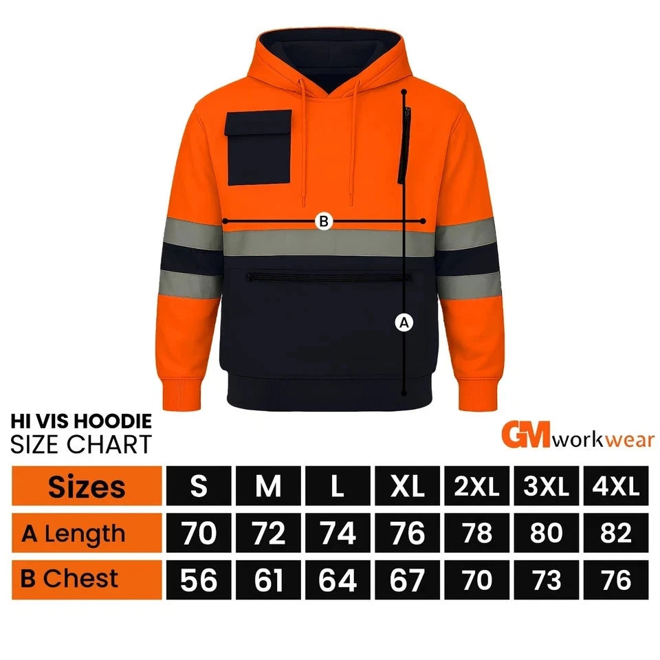 High Visibility Zip Pocket Hoodie