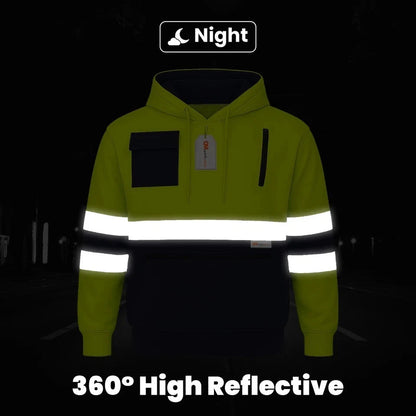 High Visibility Zip Pocket Hoodie