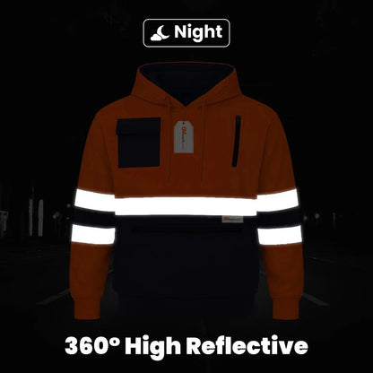 High Visibility Zip Pocket Hoodie