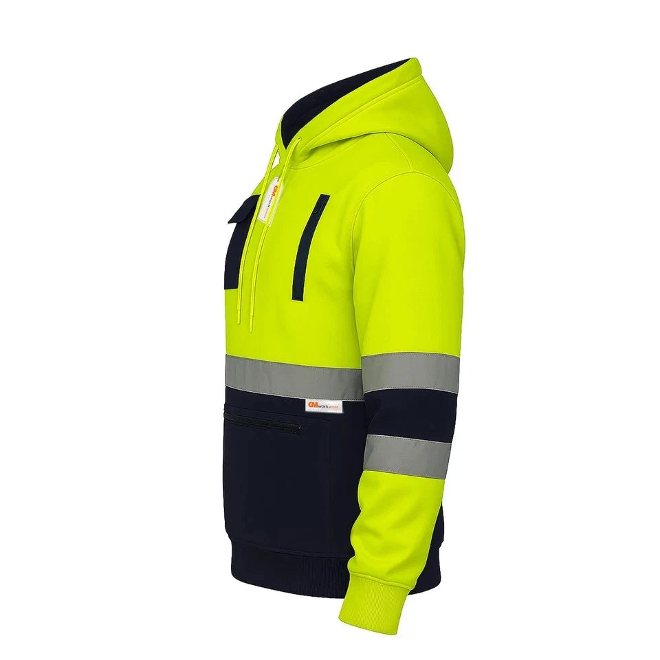 High Visibility Zip Pocket Hoodie
