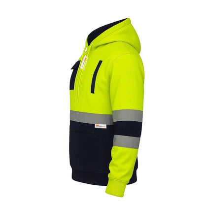 High Visibility Zip Pocket Hoodie