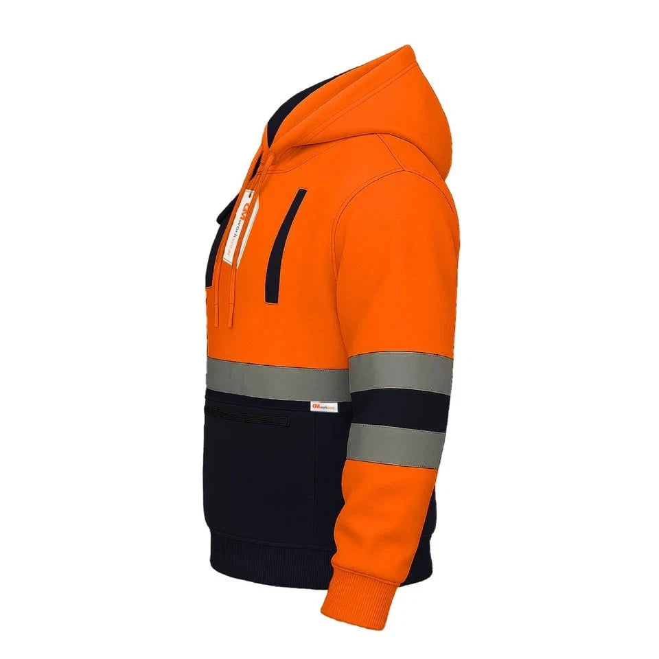 High Visibility Zip Pocket Hoodie