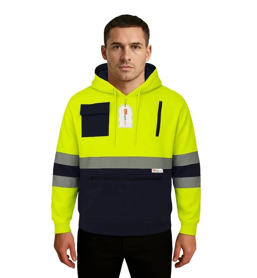 High Visibility Zip Pocket Hoodie