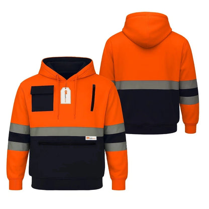 High Visibility Zip Pocket Hoodie