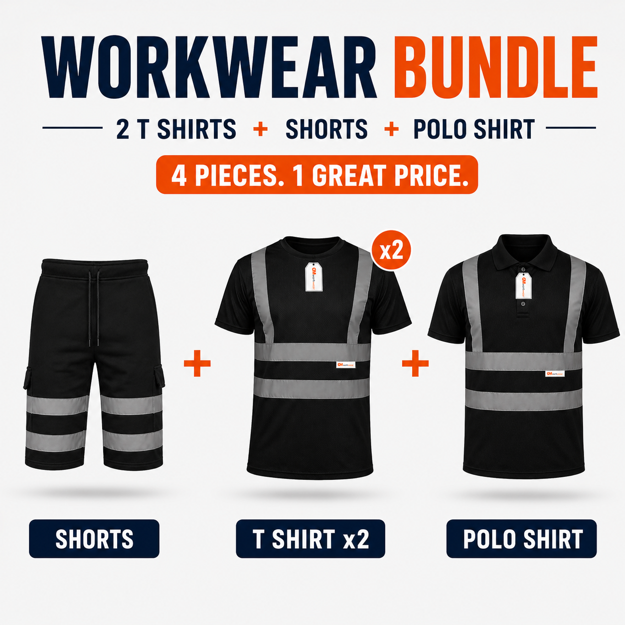 Workwear Bundle – Mix & Match Shorts, T-Shirts & Polo Shirts