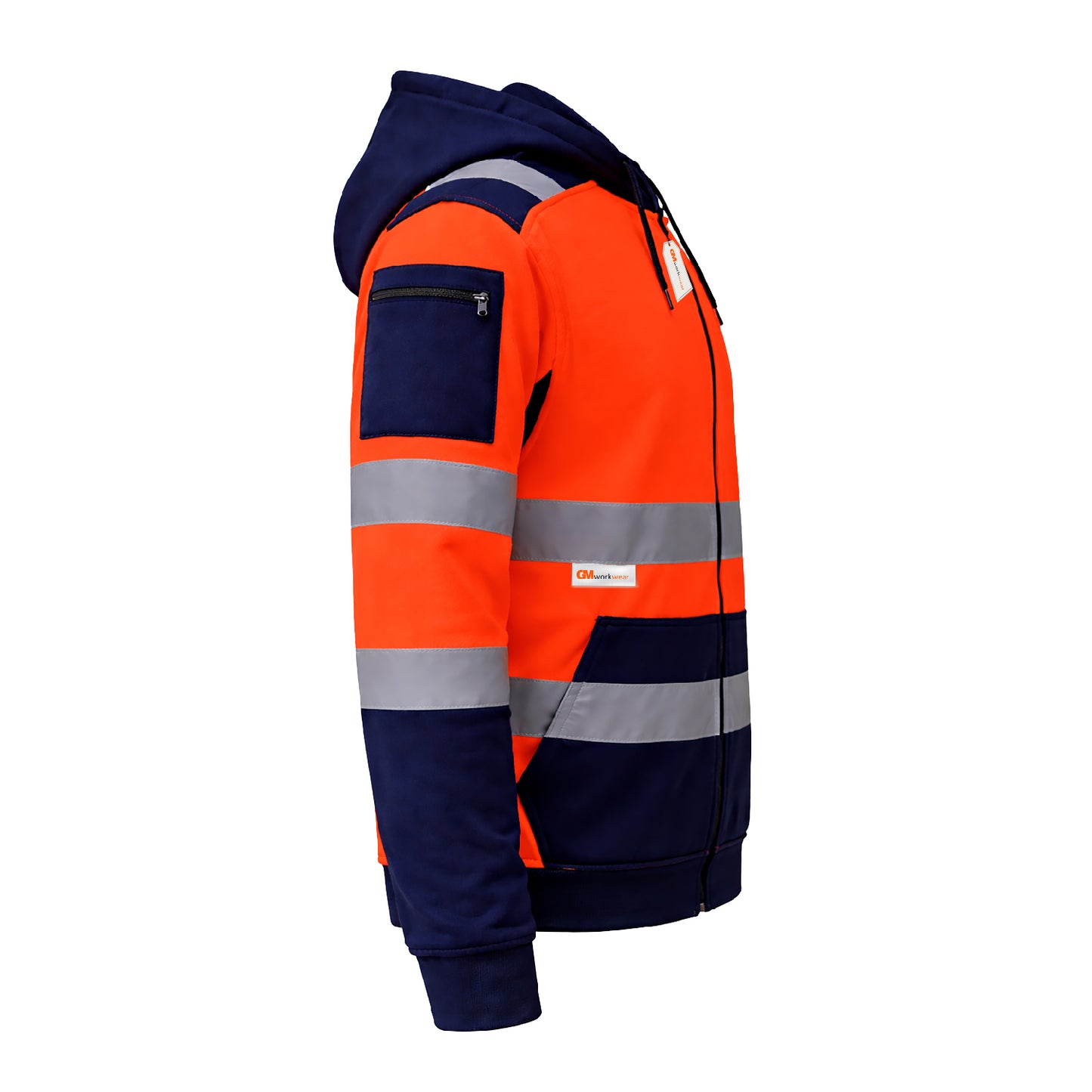 High Visibility Reflective Zip Up Hoodie