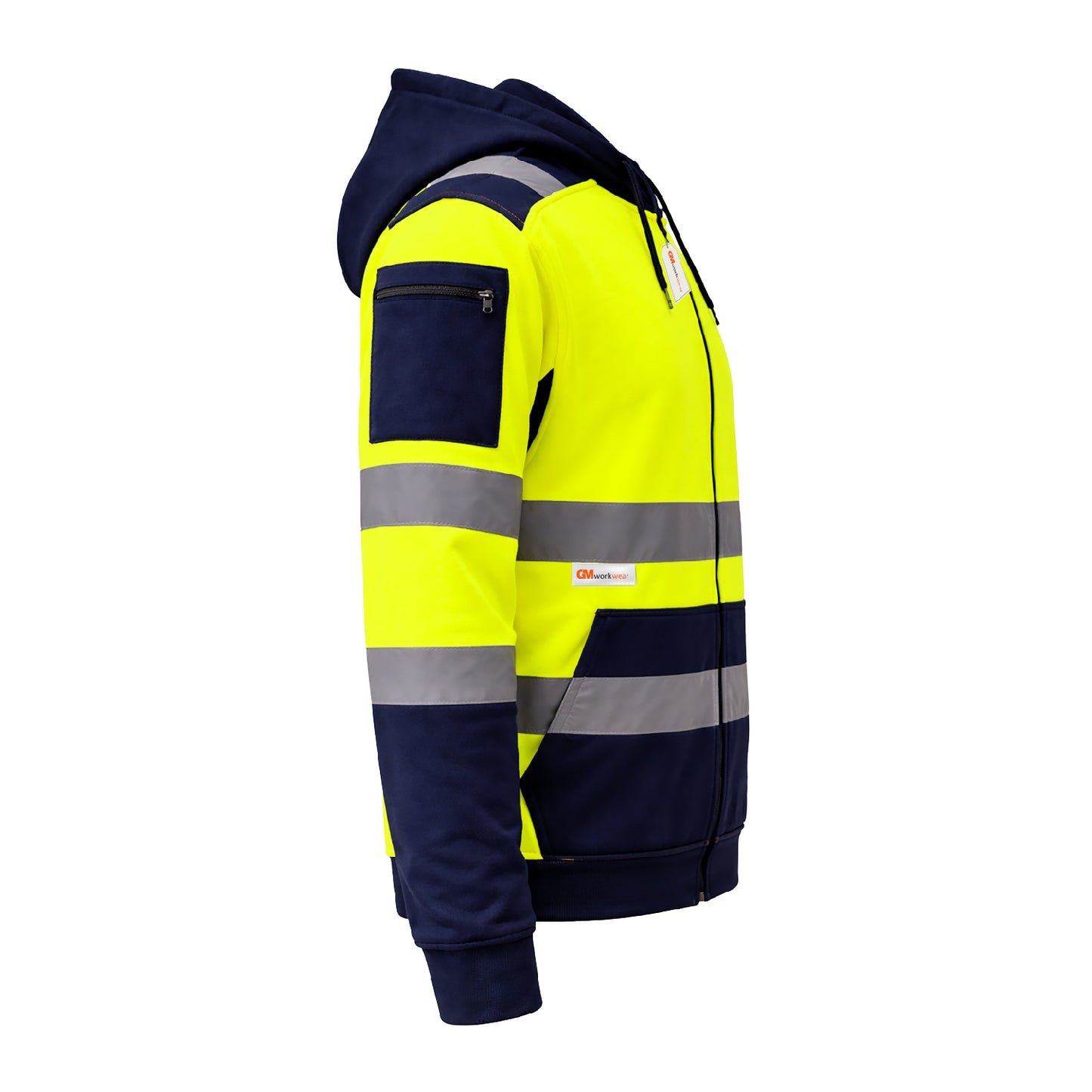 High Visibility Reflective Zip Up Hoodie