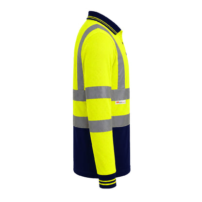 GM Workwear High Visibility Long Sleeve Polo Shirt