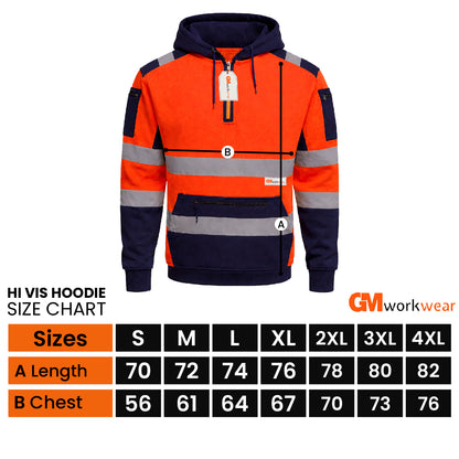 High Visibility Reflective Quarter Zip Hoodie
